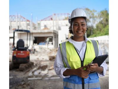 image of female construction worker