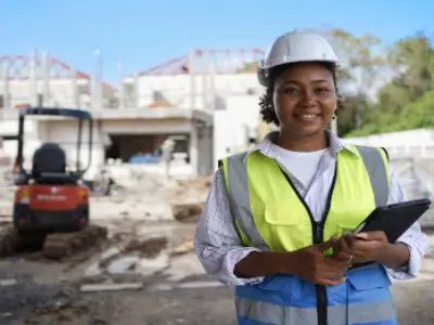 image of female construction worker